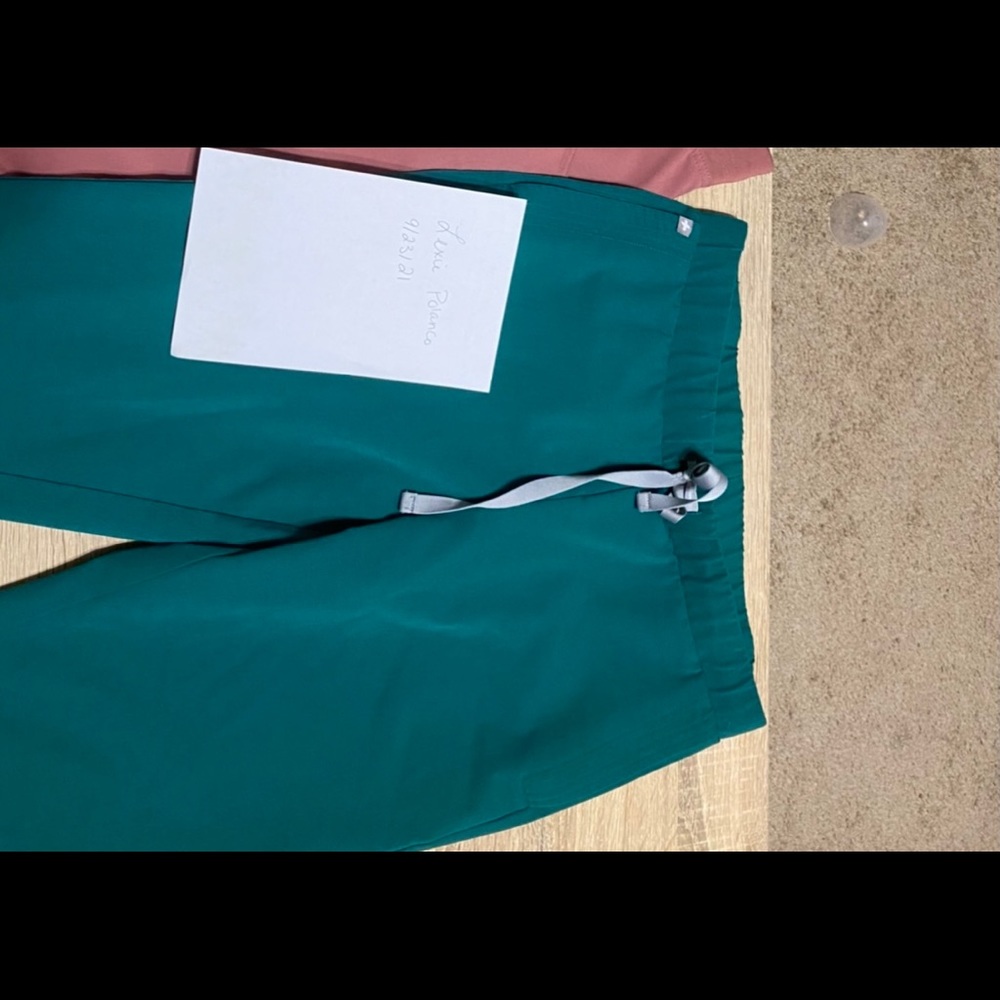 Figs hunter green scrub pants